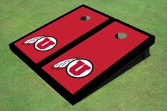 University Of Utah ‘U’ Red Matching Border Custom Cornhole Board