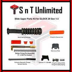 For Glock 26, gen 4 Complete Upper slide Parts Kit SPK completion recoil spring
