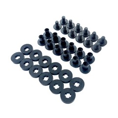 Black Chicago Screws, 12 Sets – 1/4″ for DIY Kydex & Leather Gun Holsters/Clips