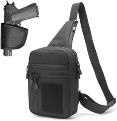 Tactical Sling Bag EDC Shoulder Bag Crossbody Concealed Carry Pistol Chest Pack