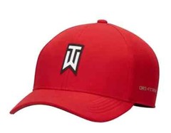 Nike TW Tiger Woods Hat Structured Dri-FIT ADV Club Cap Red Size M/L FB6454-687