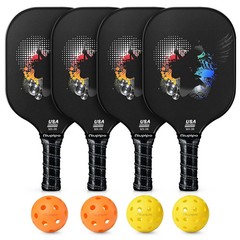 Carbon Fiber Pickleball Paddle Set of 4 USAPA Approved Tournament – MX06