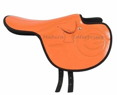 Synthetic Racing Exercise Horse Saddle with Stirrups Lightweight 14″ to 18″
