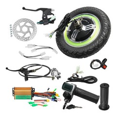 Complete Electric Scooter Hub Motor Kit 12″ 36V 350W w/ Disc Brake Set Throttle