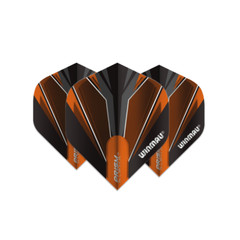 Winmau Prism Alpha Standard Dart Flight – Black, Orange & Grey