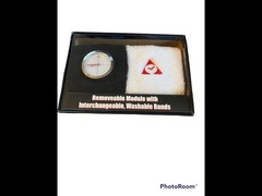Set of Interchangeable Washable Wristbands White Black Removable Bands Sweatband