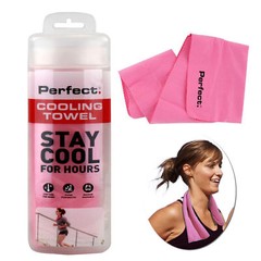 Perfect Fitness Cooling Towel Pink Stay Cool For Hours Machine Washable Yoga NEW