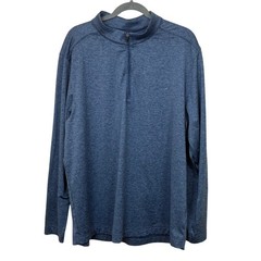 Greg Norman Mens XL Blue Heathered Quarter Zip Pullover Golf Shirt TL110911