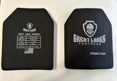 NIJ Level 3+ 11″X14″ Stand-Alone Curved Ceramic tactical Armor Plate, Multi-shot