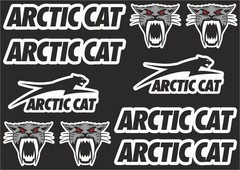 ARCTIC CAT Decal Set Sticker Vinyl Graphic Logo Adhesive High Quality 10 Pcs