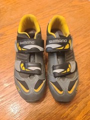 Shimano Sh-M082WY Gray Yellow Cycling Shoes 42 8.5 SPD