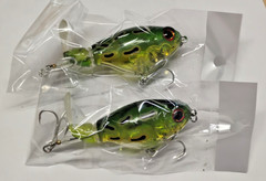 Lot of 2 – Whopper Popper 75 mm style 17g Topwater Fishing Lure – Frog color