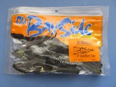Old Bayside Fishing Tackle Company 4″ Craw Worm Tube Color: Gobee Green 10 pcs