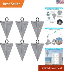 Corrosion-Resistant Pyramid Sinkers – Perfect for Saltwater & Freshwater Fishing