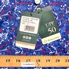 Donald Ross Mens Polo Shirt Medium Patriotic Paint Splatter Jersey **Runs Large