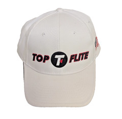 Top Flite White Structured One Size Adjustable Golf Hat By Top Flite