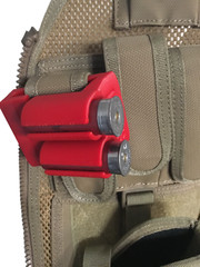 2 Shell Tactical Shotgun 12 Gauge Shell Ammo Holder with Vest / Belt Clip 12 Ga.