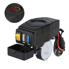 Handlebar USB Charger 24V 36V 48V 60V QC3.0 Fast Charging Adapter Phone