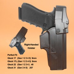 Level 3 G17 Duty Holster Fit Glock 17 17L 22 31 Gen1-5 G22 g31 G17 9mm .40 owb