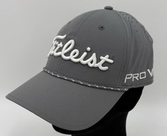 Titleist Golf Tour Breezer FJ ProV1 Adjustable Hat in Charcoal Grey w White NWOT