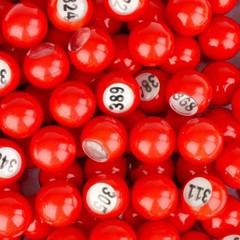 Regal Bingo – Raffle Balls – Premium Red Calling with Small, 301 – 400