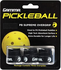 GAMMA Pickleball Supreme Overgrip, Easy to Apply Grip Tape for Pickle Black