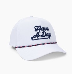 NEW Breezy Golf «Have A Day» Rope White/Navy/Red Snapback Golf Hat/Cap