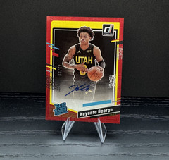 2023-24 Panini Donruss Keyonte George Rated Rookie Signature Choice Red/99 #286