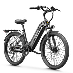 Electric Cargo Bicycle 24″ Electric Bike 1100W Peak 80Miles 28MPH 18AH Ebike US