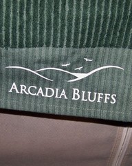 NEW AHEAD Polyester & Cotton Caddie Golf Towel ARCADIA BLUFFS GOLF CLUB Green
