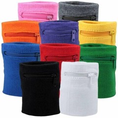 Suddora Zipper Wrist Pouch – Sweatband/Wristband Wallet – Keys, ID, Cards, Cash