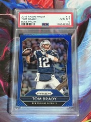 2015 Panini Prizm Tom Brady Blue Prizm PSA 10 Colour Match New England Patriots