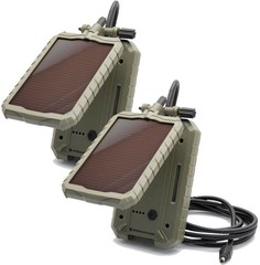 Stealth Cam Durable Sol-Pak Solar Battery Pack, 12V Solar Power Panel – 2Pk