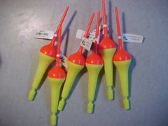 6 New Tackle 2000 Rocket Bobbers 6 1/4″ Yellow Orange in bulk