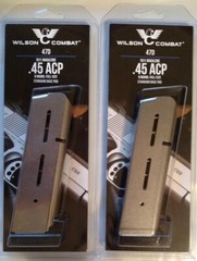 Lot of 2 – Wilson Combat 1911 45acp Full Size 8 Round Magazine 8rd Mag 47D – NEW