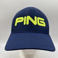 Ping FlexFit Structured Tour Sensorcool Golf Hat Navy Size Large/X-Large Cap EUC