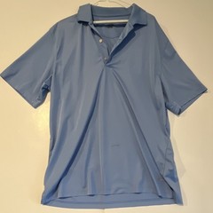 Greg Norman Play Dry Moisture Wicking Blue Golf Polo Shirt Men’s XL