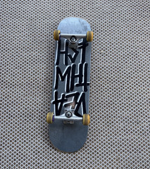 Deathwish Complete Skateboard Gray Wood Deck Black Logo Grip Yellow Wheels