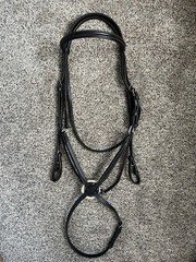 Brown Rodrigo Pessoa XF OS Figure 8 Eight Raised Padded English Bridle Warmblood