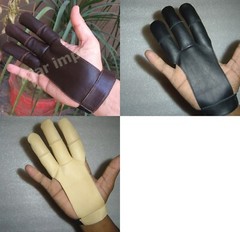 TRADITIONAL ARCHERY SHOOTING LEATHER GLOVE TOP QUALITY GLOVE 100% REAL LEATHER