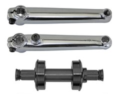 Bicycle 3PC CR-MO Crank Set 175mm USA/BB 8t BMX MTB Bike Chrome BMX Bike