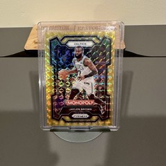 2023-24 Prizm Monopoly Jaylen Brown True Gold Checkerboard Prizm /49 SP SSP Rare