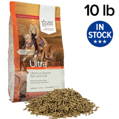 UltraCruz Equine Skin and Coat Pellet Supplement for Horses 10lb (46 Day Supply)