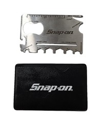 Snap On Tools 17-in-1 Emergency Tool Wallet Card Pocket Multi Driver Ruler NEW!!