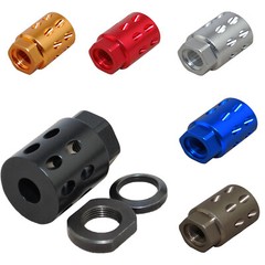 Aluminum Short Muzzle Brake 1/2″x28 RH TPI Fit .223 .22LR Color Ver