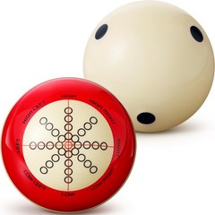 2 Pcs Billiards Cue Ball with Dots Practice Training Artifact Red Normal