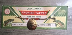 VIntage Pflueger Bear Valley Spinner No. 7278(Size 1-0) freshwater Original Card