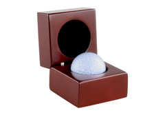ProActive Sports Felt Lined Wood Hole-In-One Golf Ball Display Box Trophy Case