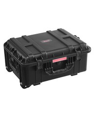 2.5 Cu.ft Weatherproof Hard Case Rolling Wheels & Retractable Handle Black