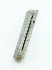 Rework WWI German Luger P.08 Pistol 9mm 8 RD Wood Base NICKEL Plate Magazine Mag